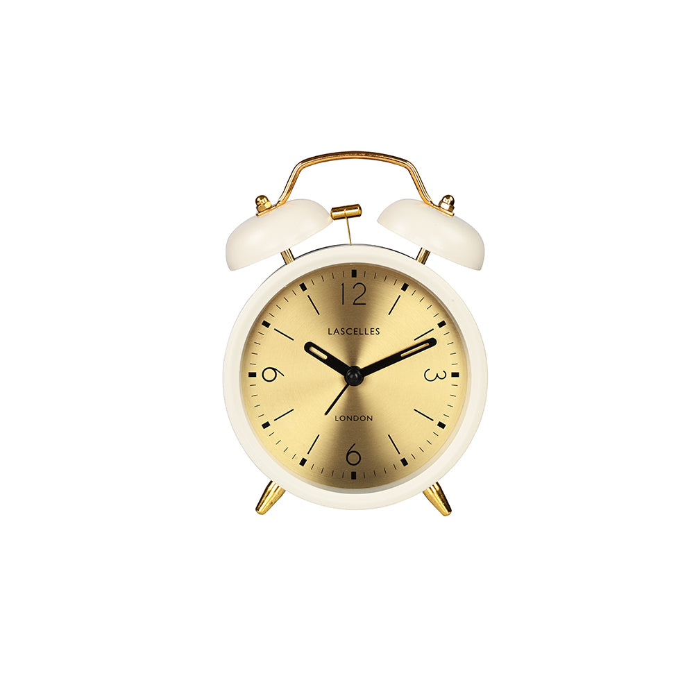 Traditional English Alarm Clock White