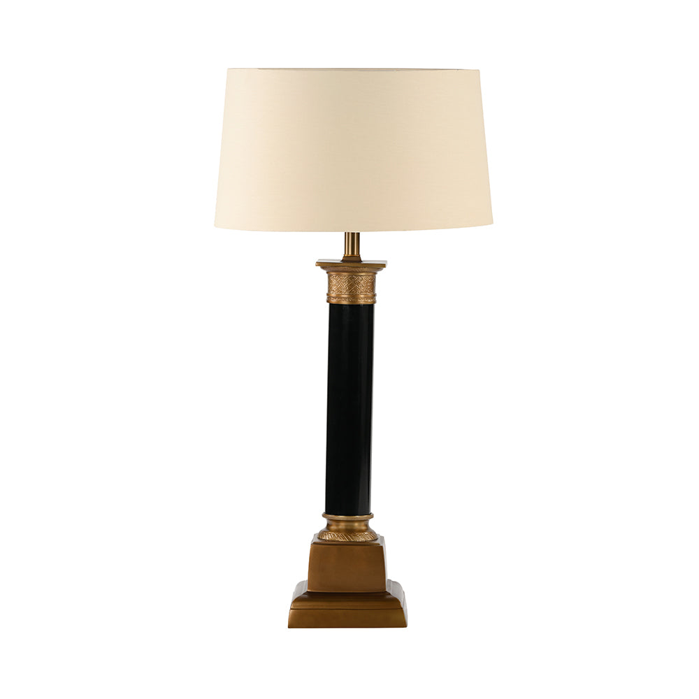 Noir Column Table Lamp with Shade