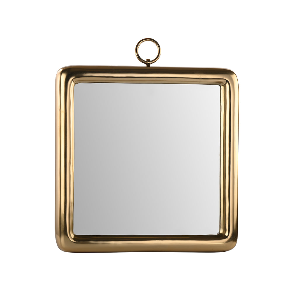 Square Wall Mirror with Ring