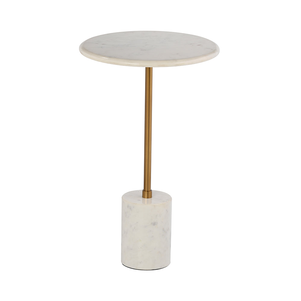 Peg Side Table White Marble
