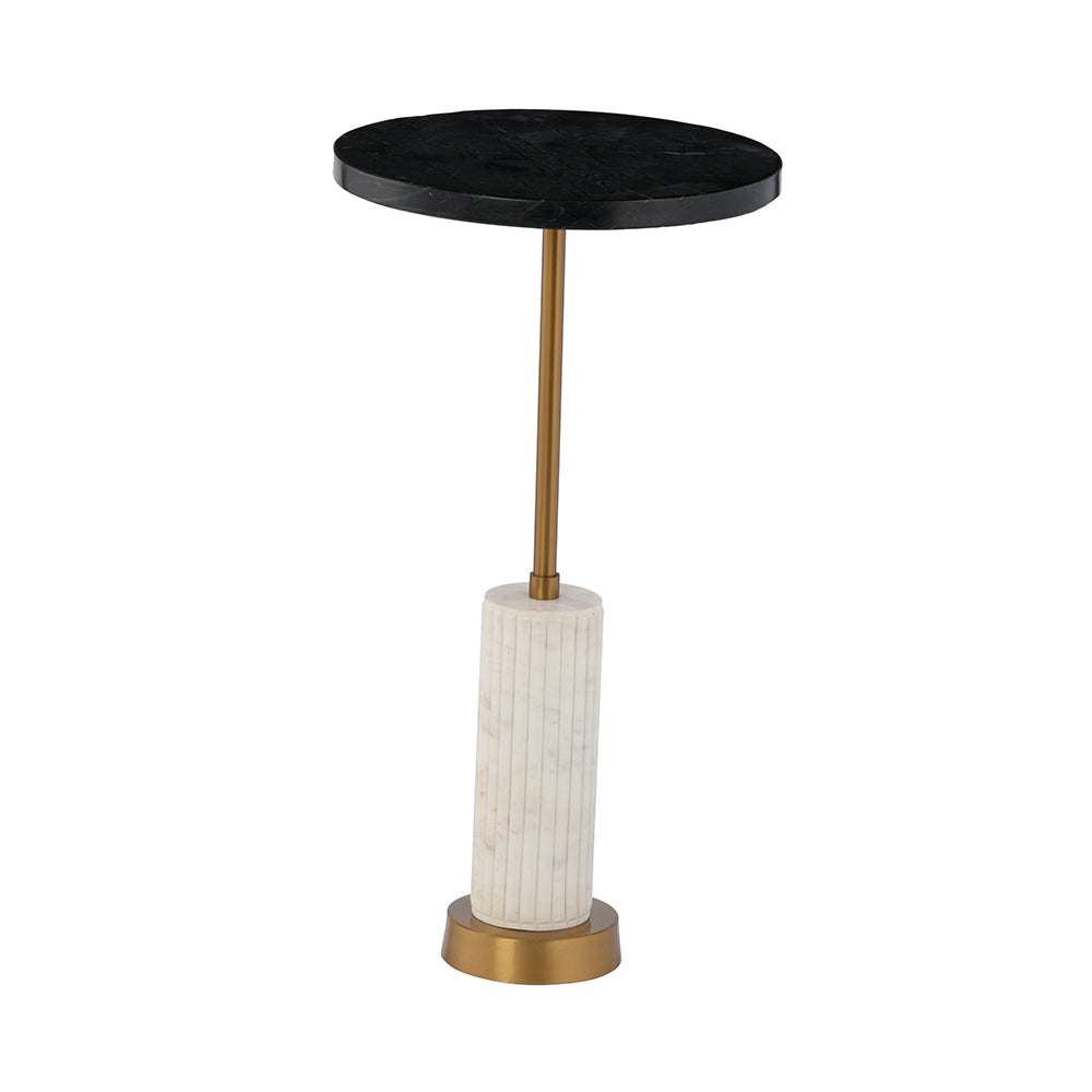 Peg Side Table Black and White
