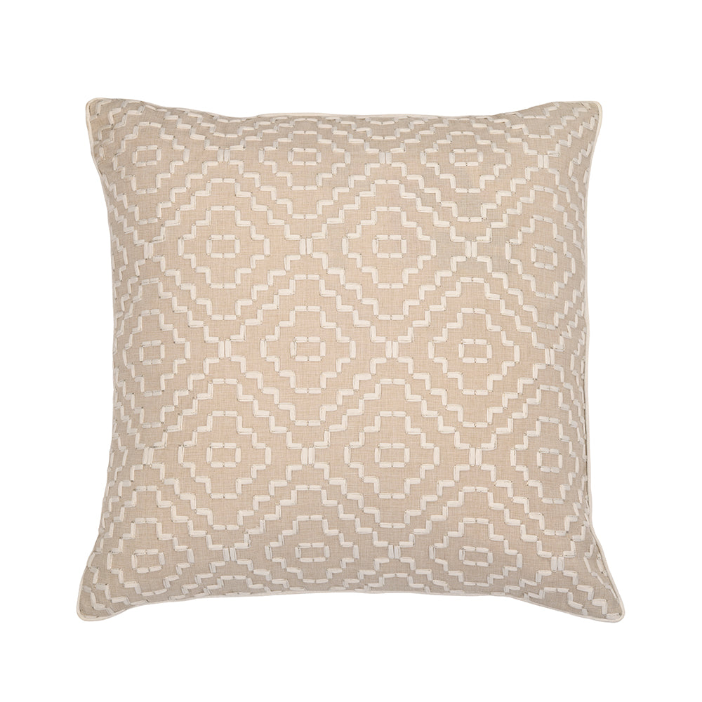 Aztec Ivory Embroidery Cushion Cover